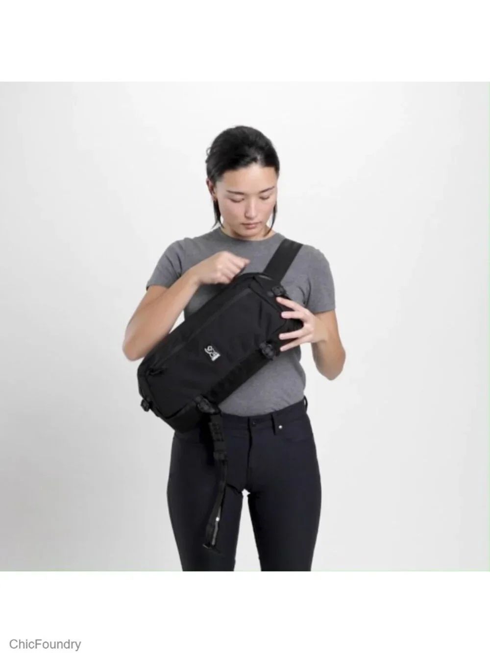 Crossbody Sling Messenger Bag with Quick Release Buckle, 9L